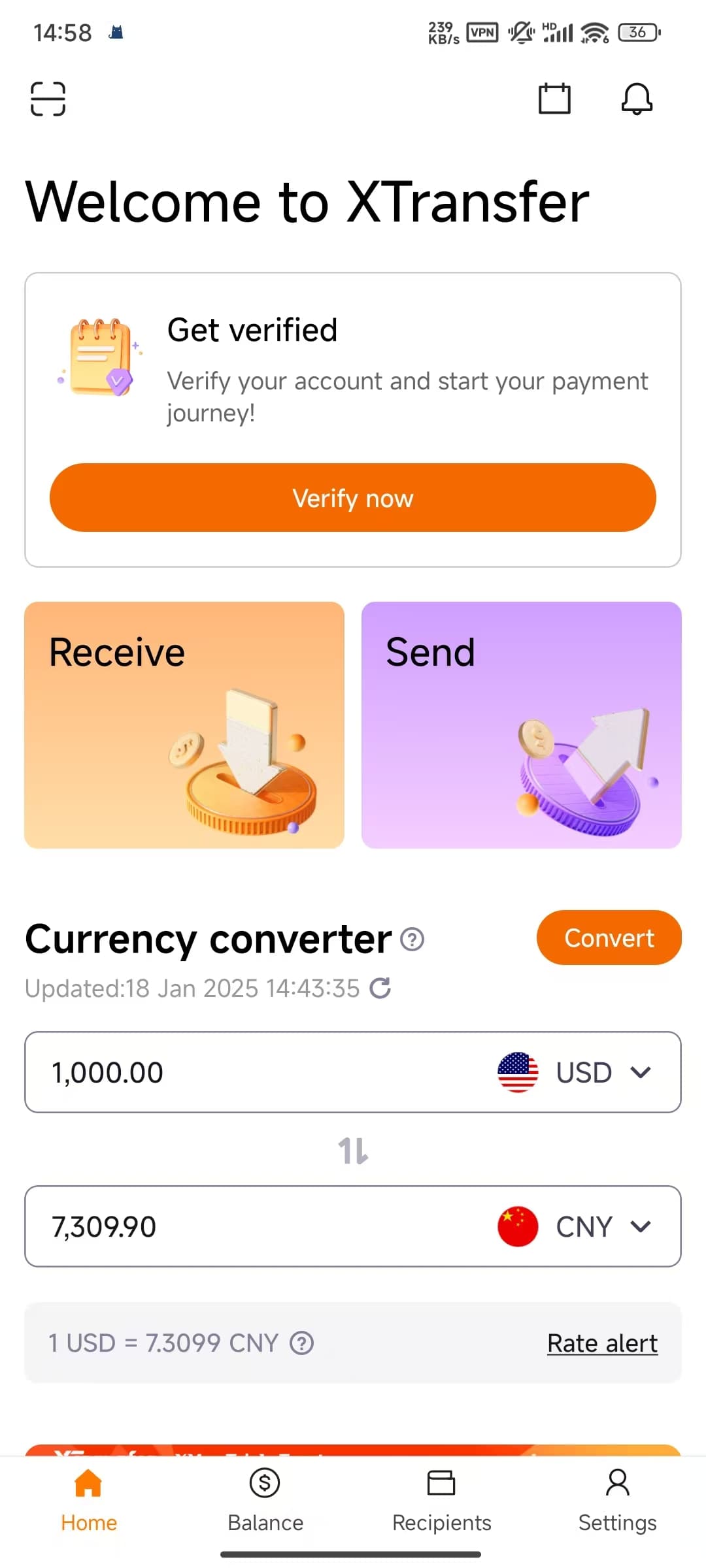 XT International App project preview